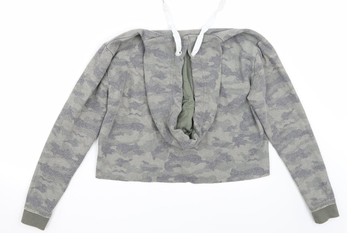 Primark Womens Green Camouflage  Pullover Hoodie Size XS