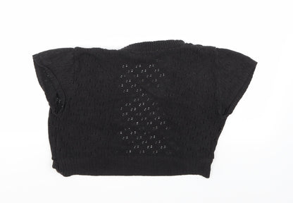 Agenda Womens Black   Cardigan Jumper Size S