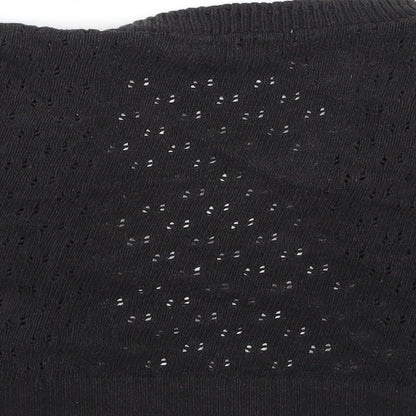 Agenda Womens Black   Cardigan Jumper Size S