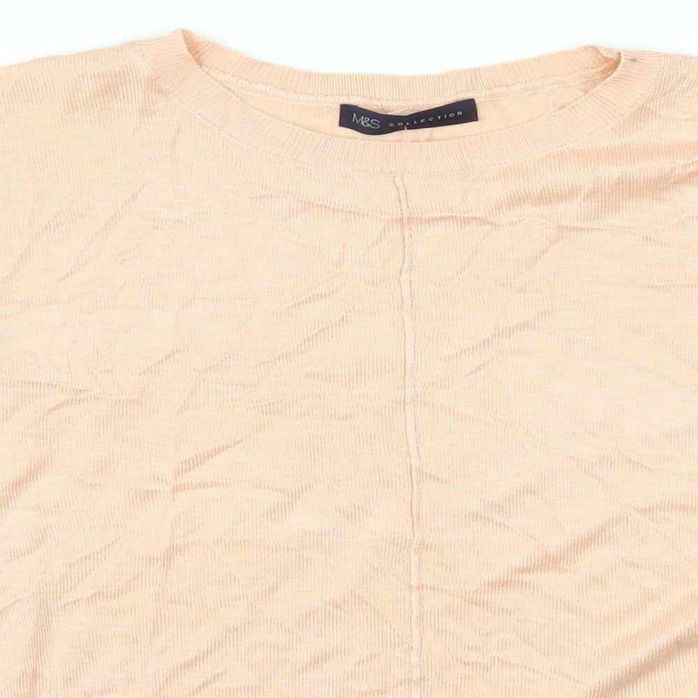 Womens UK Size M Marks and Spencer Pink Basic T-Shirt