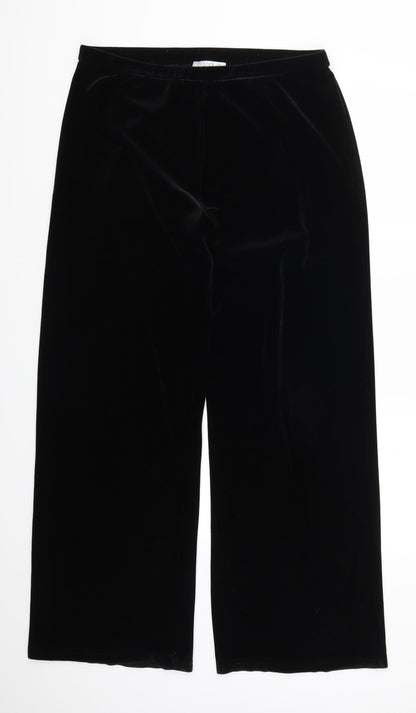 {;atinum Womens Black   Trousers  Size 16 L30 in