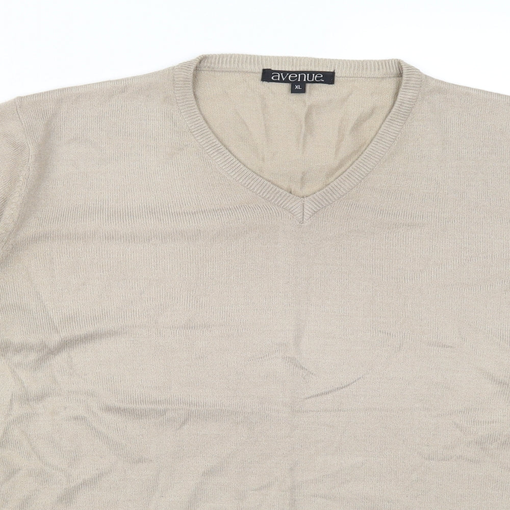 Avenue Mens Beige   Pullover Jumper Size XL