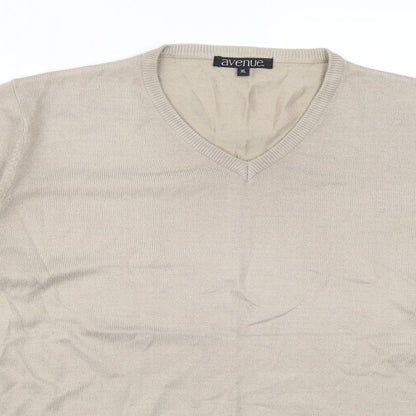 Avenue Mens Beige   Pullover Jumper Size XL
