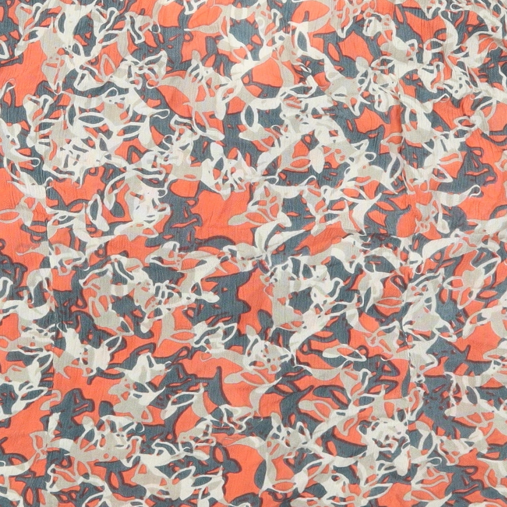Womens UK Size S Adini Orange Basic Button-Up
