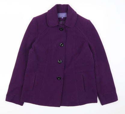 Autonomy Womens Purple   Pea Coat Coat Size 12