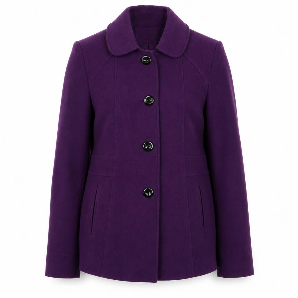 Womens UK Size 12 Autonomy Purple Pea Coat