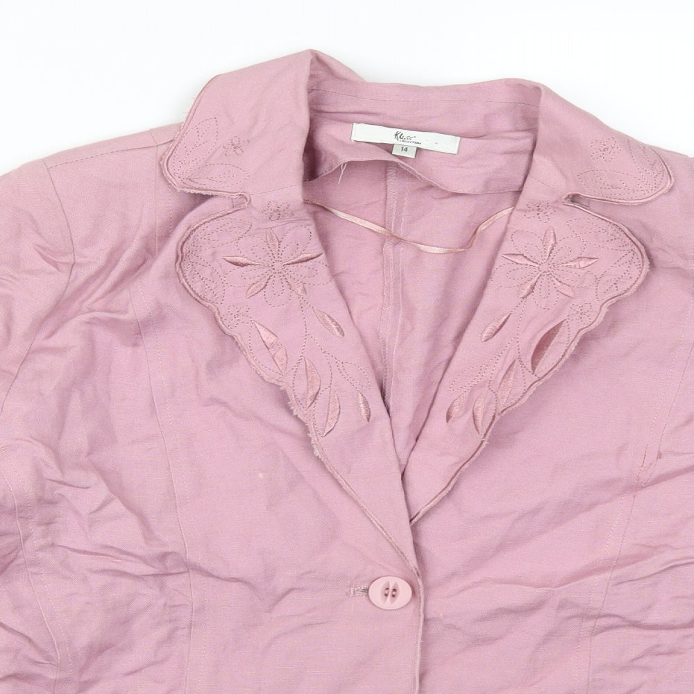 Womens UK Size 14 Klass Pink Jacket