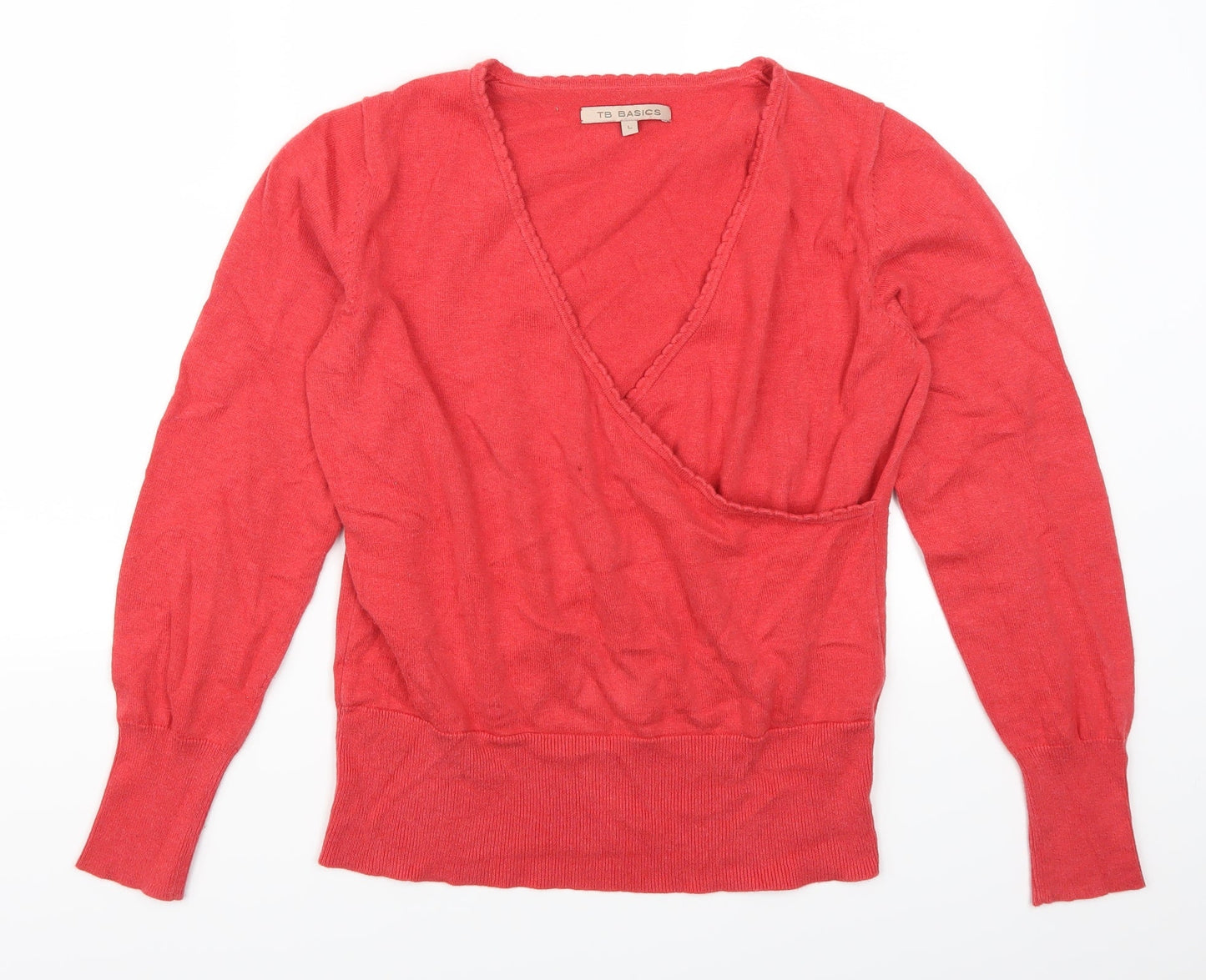 TB Basics Womens Red   Pullover Jumper Size L