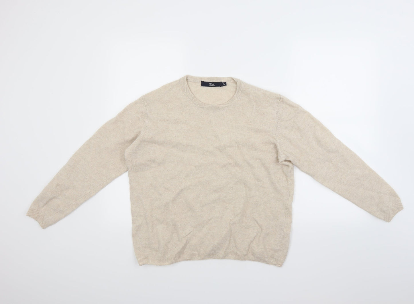 isle Womens Beige   Pullover Jumper Size L