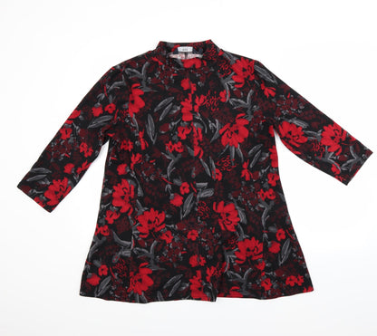 isle Womens Black Floral  Jumper Dress  Size 14