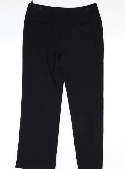Womens UK Size 14 Alex & Co Regular Fit  Black Trousers