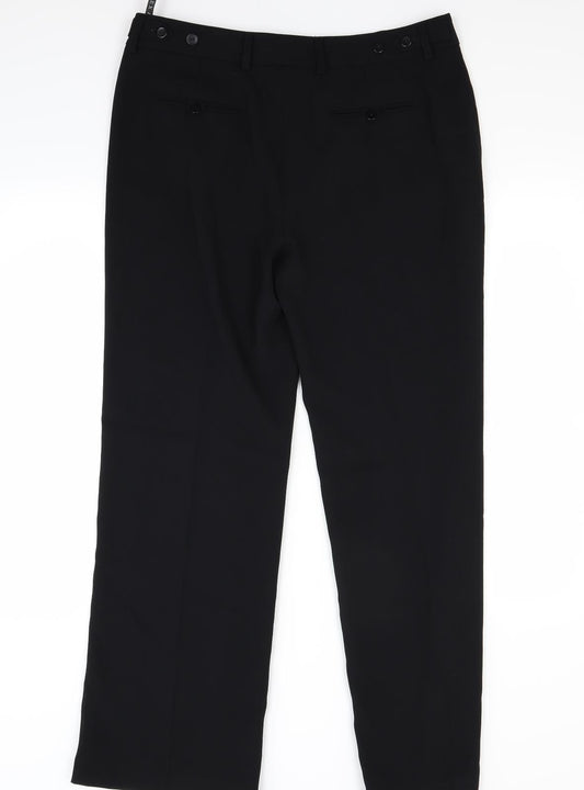 Womens UK Size 14 Alex & Co Regular Fit  Black Trousers
