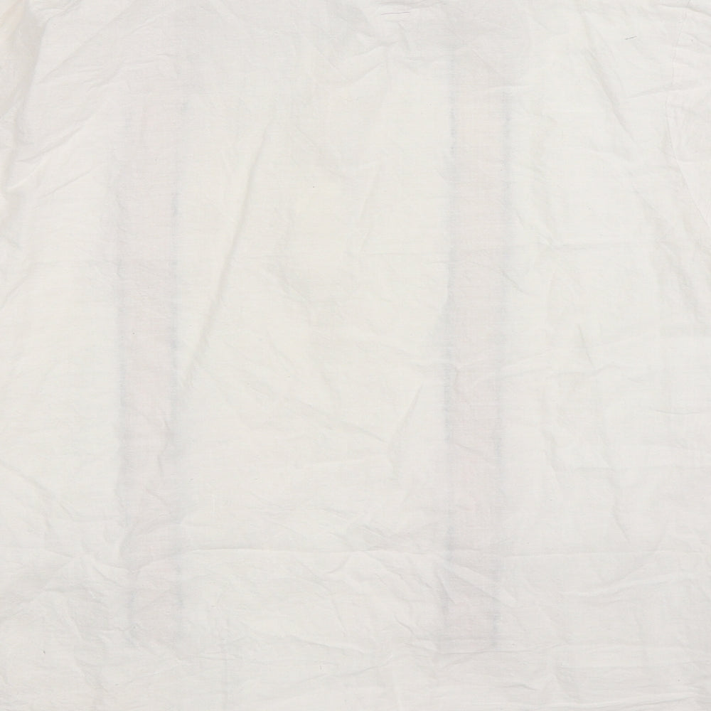 Womens UK Size L Preworn White Basic Button-Up