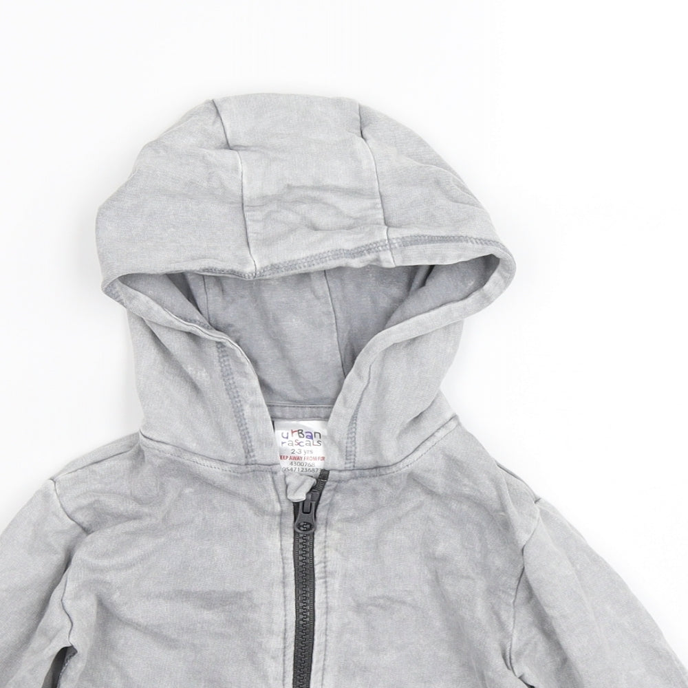 Urban Rascals Boys Grey   Full Zip Hoodie Size 2 Years