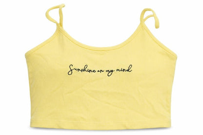 Womens UK Size 8 Topshop Yellow Basic Tank