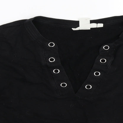 H&M Womens Black   Pullover Sweatshirt Size S