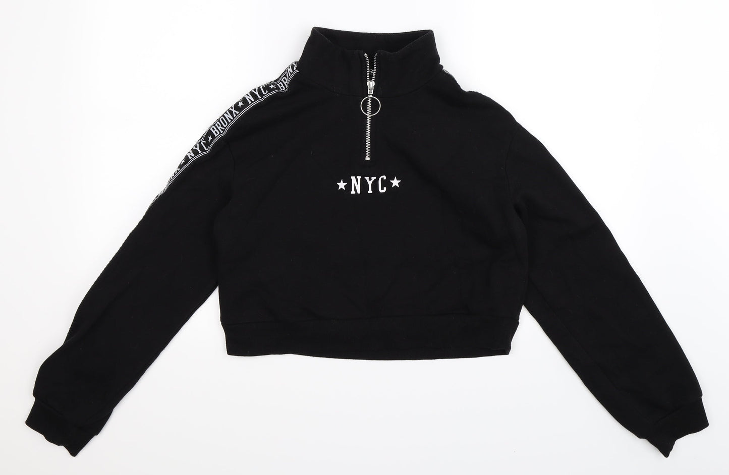 Divided Womens Black   Pullover Sweatshirt Size XS