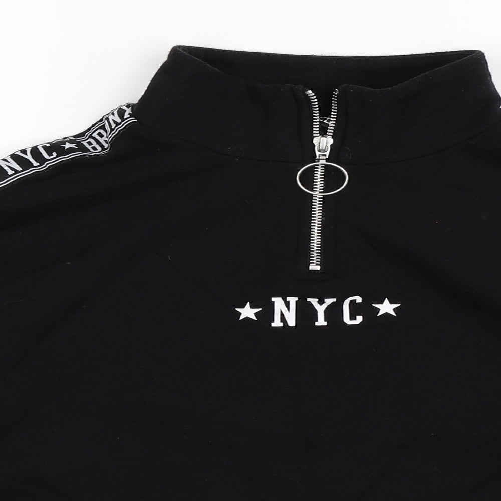 Divided Womens Black   Pullover Sweatshirt Size XS