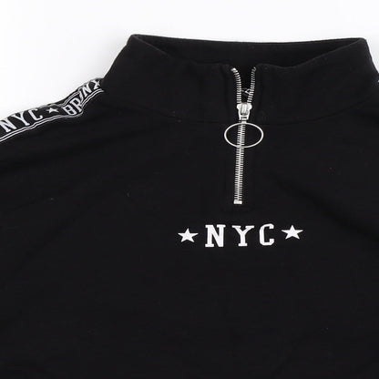 Divided Womens Black   Pullover Sweatshirt Size XS