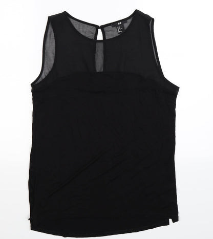 Womens UK Size M H&M Black Basic Tank