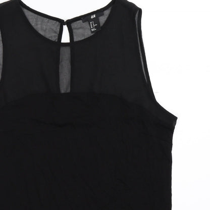 Womens UK Size M H&M Black Basic Tank