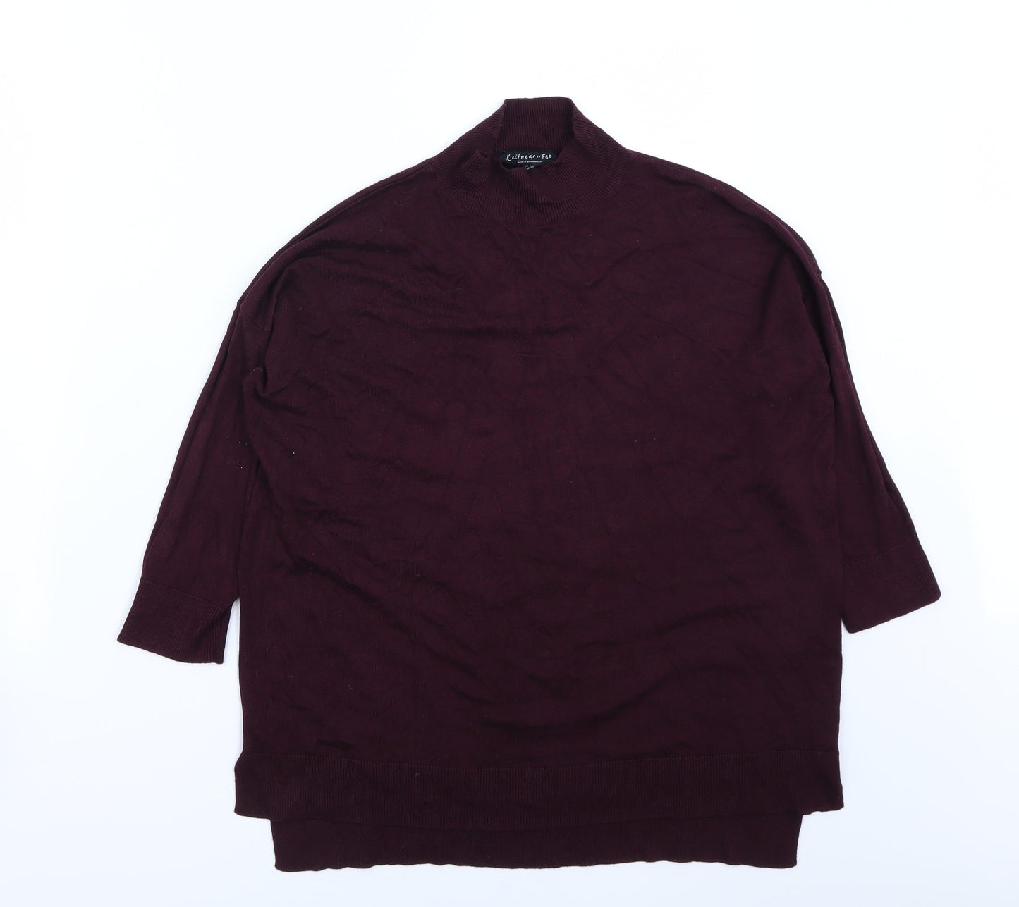 F&F Womens Red   Pullover Jumper Size 12
