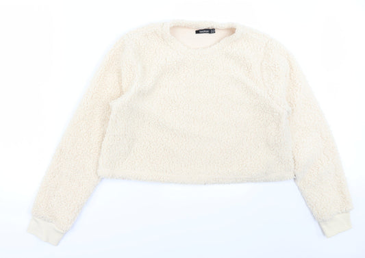 Boohoo Womens Ivory   Pullover Jumper Size 14
