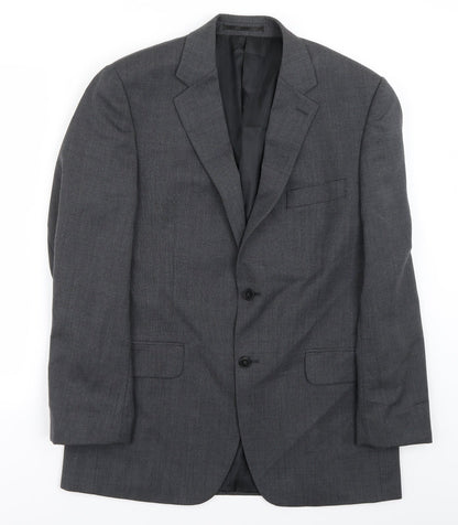 Mens UK Size 40 Preworn Regular Grey Suit Jacket