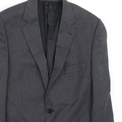 Mens UK Size 40 Preworn Regular Grey Suit Jacket