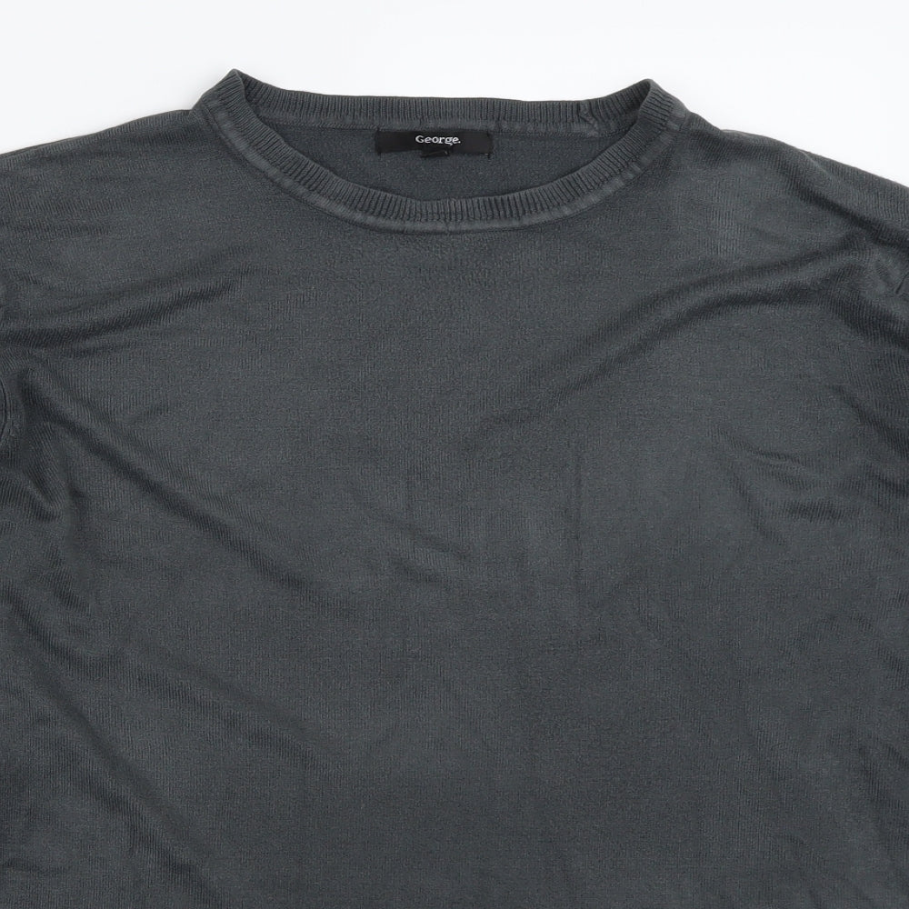 George  Mens Grey   Pullover Jumper Size L
