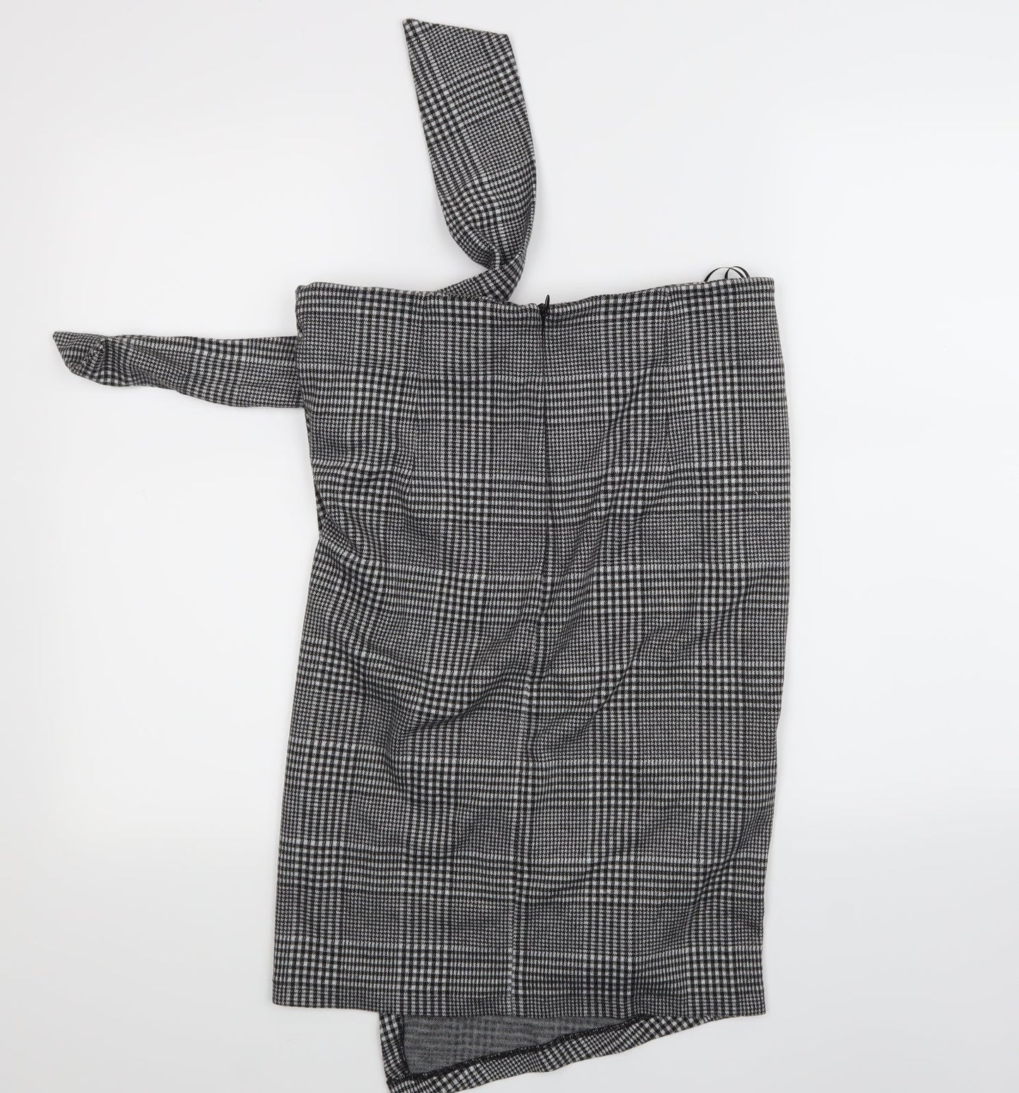 NEXT Womens Black Check  Flare Skirt Size 14