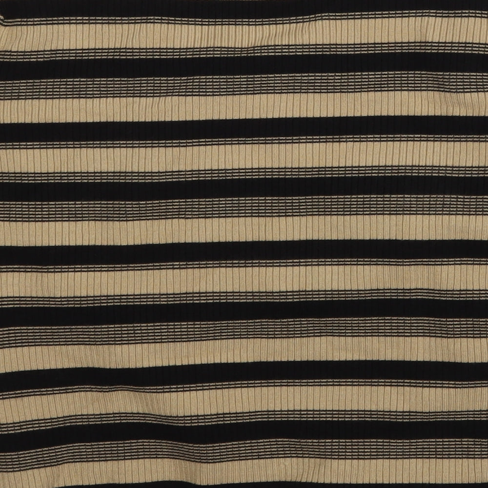 Linea Womens Beige Striped  Cardigan Jumper Size 10