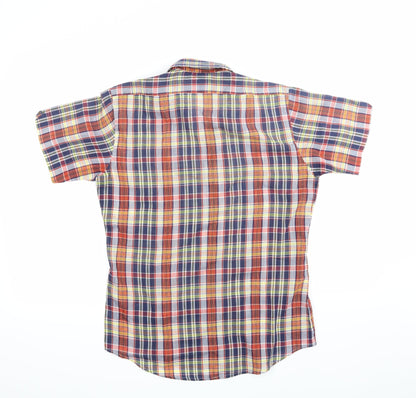 P-3000 Womens Multicoloured Check  Basic Button-Up Size 6