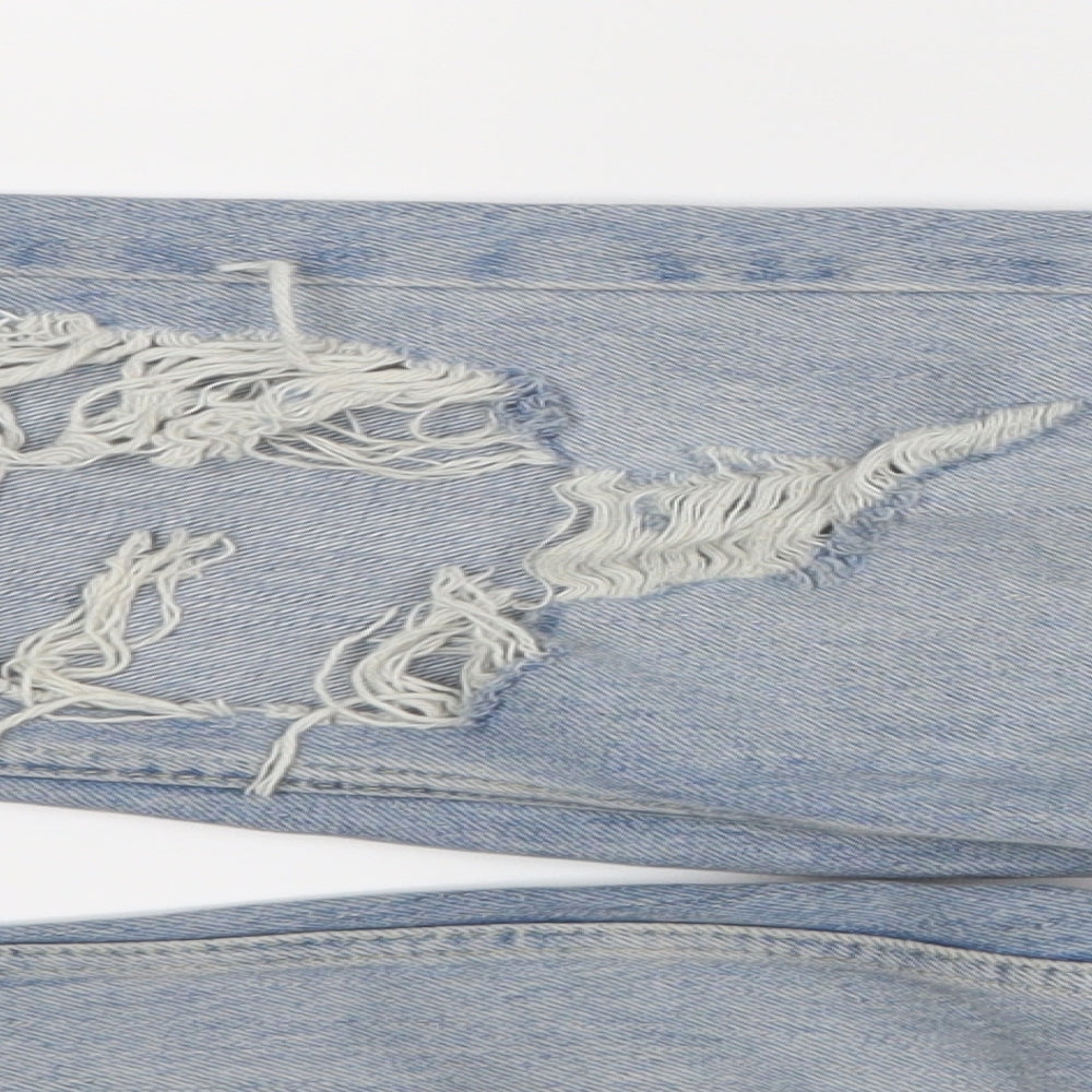 Topshop Womens Blue   Straight Jeans Size 28 L29 in