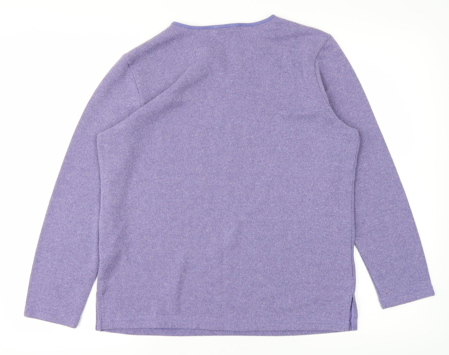 M&Co Womens Purple   Basic T-Shirt Size M