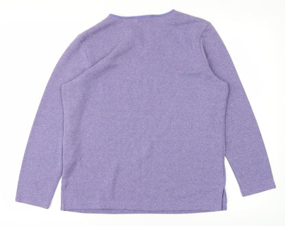 M&Co Womens Purple   Basic T-Shirt Size M