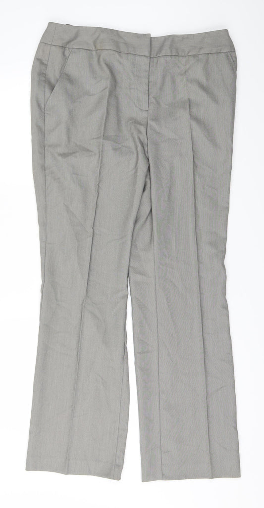 Papaya Womens Grey   Trousers  Size 14 L29 in