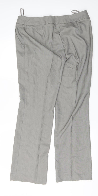 Papaya Womens Grey   Trousers  Size 14 L29 in