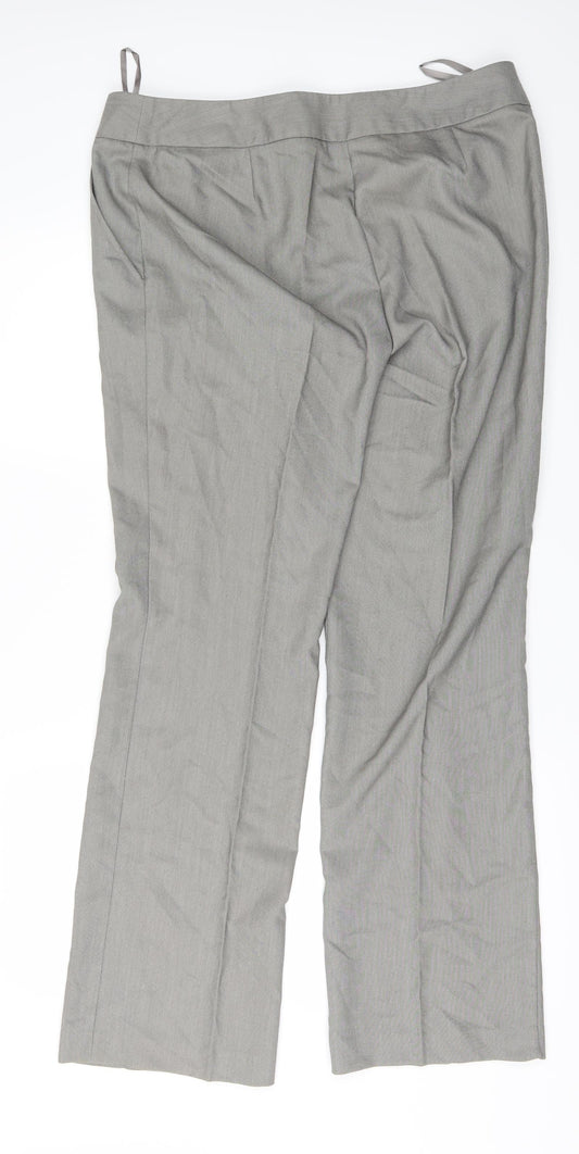 Papaya Womens Grey   Trousers  Size 14 L29 in