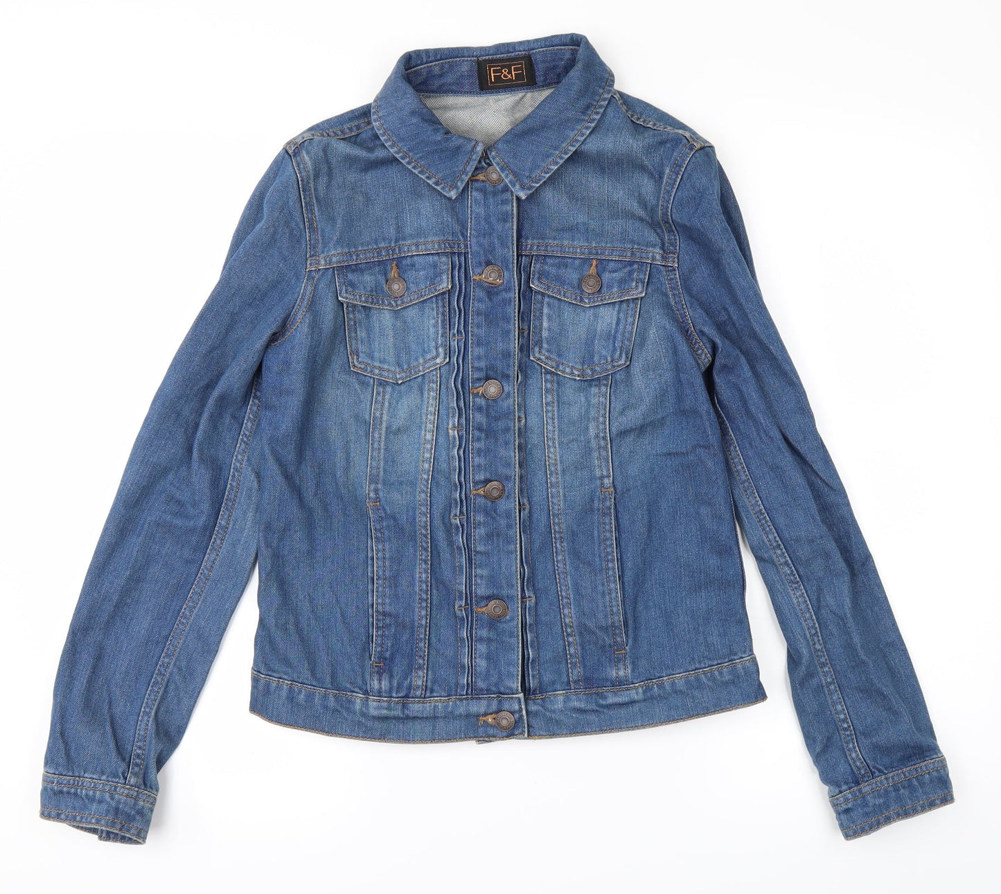 F&F Womens Blue  Denim Jacket  Size 6