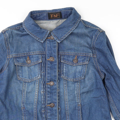 F&F Womens Blue  Denim Jacket  Size 6