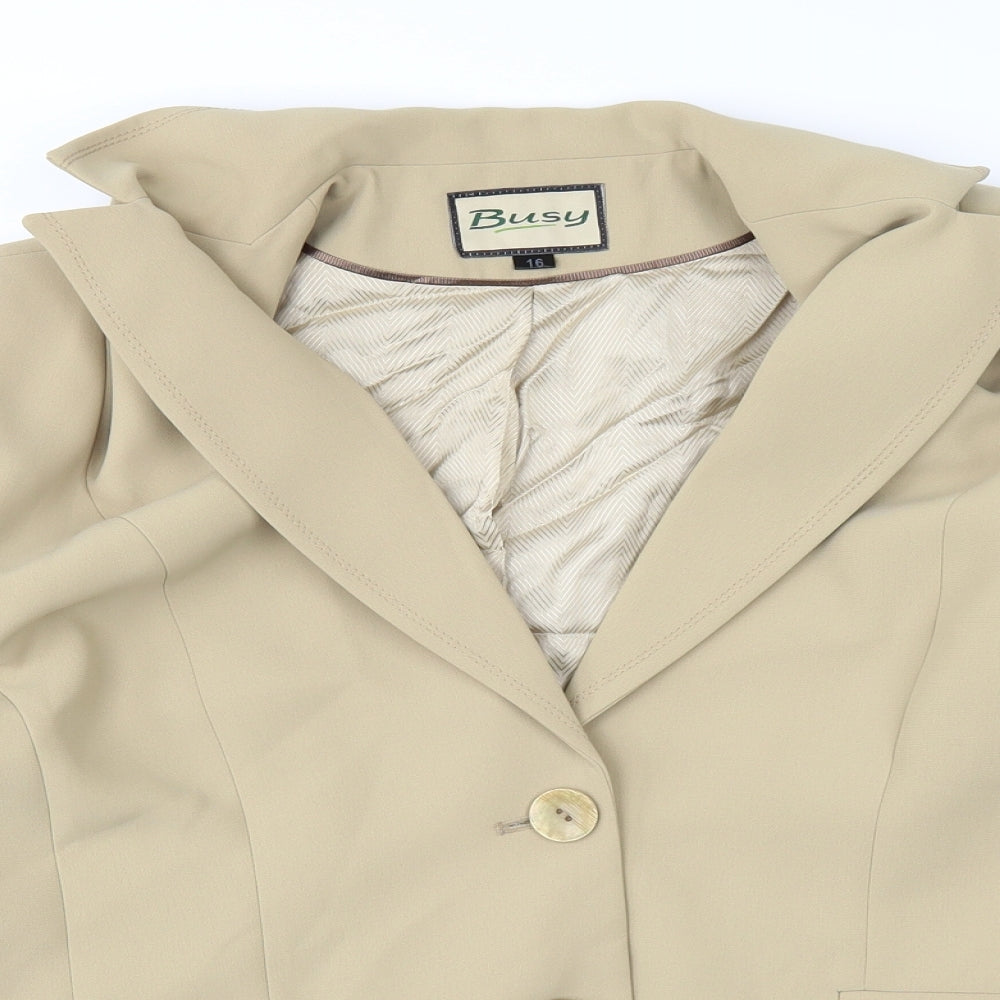 Womens UK Size 16 busy Yellow Jacket