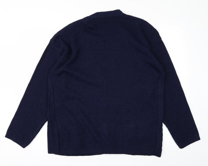 100acrylic Womens Blue  Knit Cardigan Jumper Size 2XL