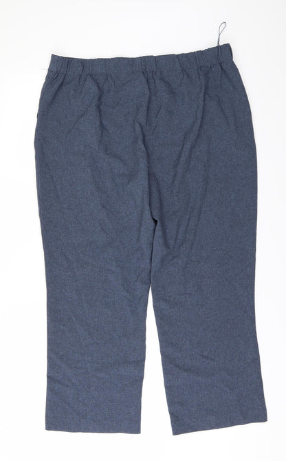 Womens UK Size 16 Preworn Regular Fit  Blue Trousers