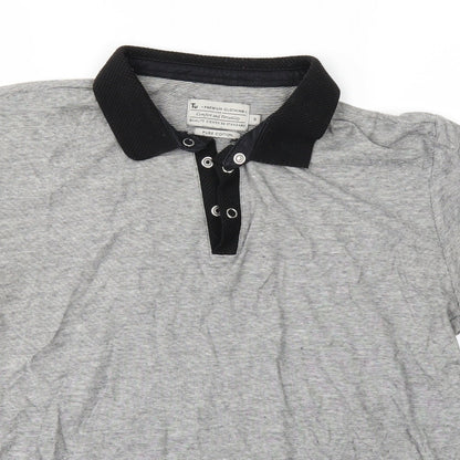 TU Boys Grey   Basic Polo Size S
