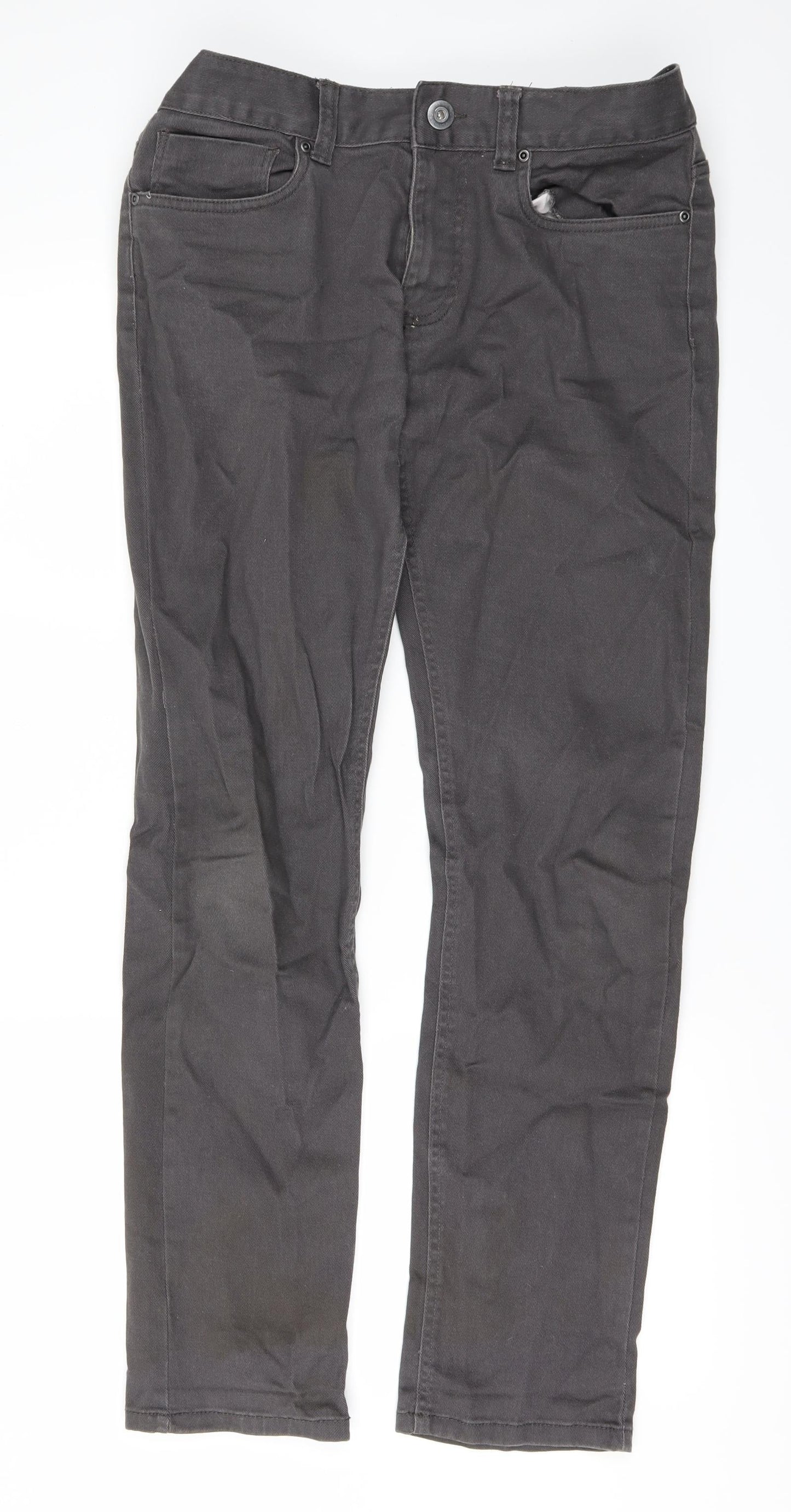 DenimCo Mens Black  Denim Straight Jeans Size 32 L28 in