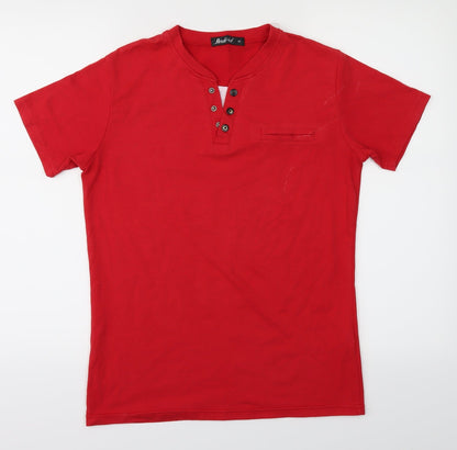 Andrid Boys Red   Basic T-Shirt Size M