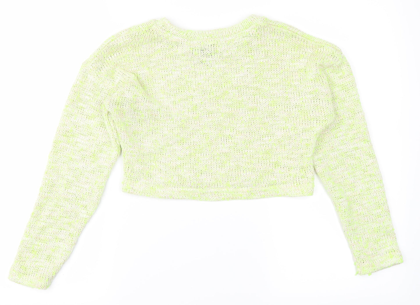 New Look Girls White  Knit Cropped T-Shirt Size 10-11 Years