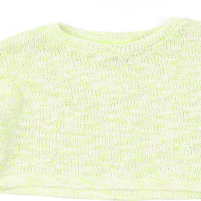New Look Girls White  Knit Cropped T-Shirt Size 10-11 Years