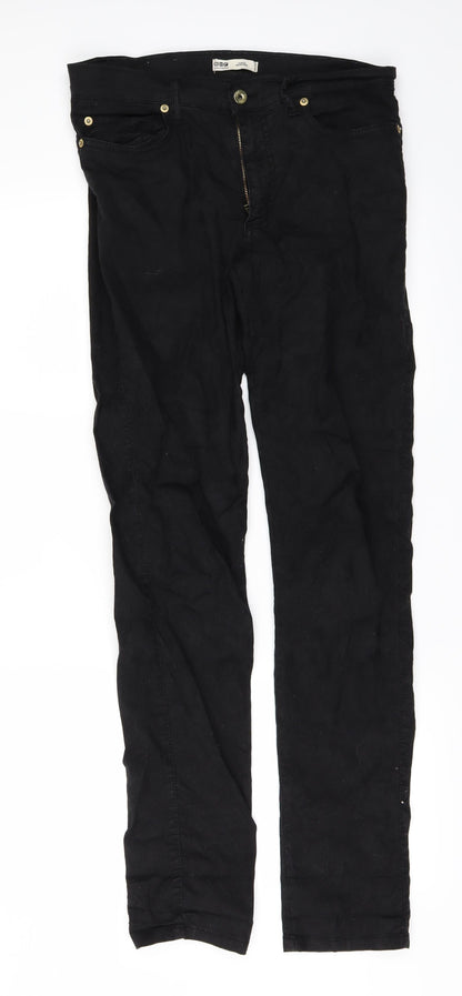 SMF Womens Black Floral Denim Skinny Jeans Size 6 L31 in